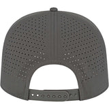 Rear View of Grey Cap America Summit Perforated Cap with Rope plain