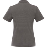 Rear View of Grey Women's DADE Short Sleeve Polo plain