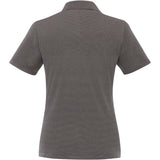 Rear View of Grey Women's DADE Short Sleeve Polo plain