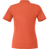 Rear View of Orange Women's DADE Short Sleeve Polo plain