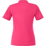 Rear View of Pink Women's DADE Short Sleeve Polo plain