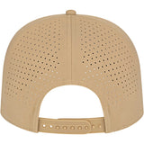 Rear View of Tan Cap America Summit Perforated Cap with Rope plain