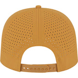 Rear View of Tan Cap America Summit Perforated Cap with Rope plain