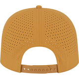 Rear View of Tan Cap America Summit Perforated Cap with Rope plain
