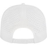 Rear View of White Cap America Summit Perforated Cap with Rope plain