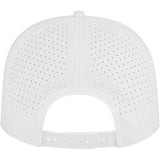 Rear View of White Cap America Summit Perforated Cap with Rope plain