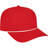 Red Cap America Summit Perforated Cap with Rope plain