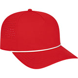 Red Cap America Summit Perforated Cap with Rope plain