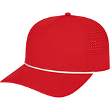 Red Cap America Summit Perforated Cap with Rope plain
