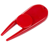 Red Divot Tool with Ball Marker plain