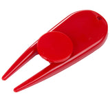 Red Divot Tool with Ball Marker plain