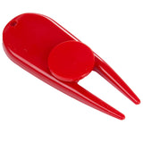 Red Divot Tool with Ball Marker plain