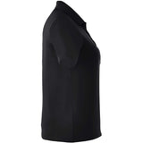 Right View of Black Women's DADE Short Sleeve Polo plain