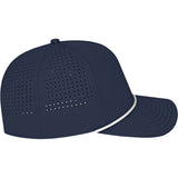 Right View of Blue Cap America Summit Perforated Cap with Rope plain