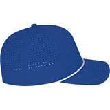 Right View of Blue Cap America Summit Perforated Cap with Rope plain