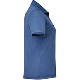 Right View of Blue Women's DADE Short Sleeve Polo plain