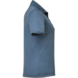 Right View of Blue Women's DADE Short Sleeve Polo plain