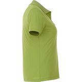 Right View of Green Women's DADE Short Sleeve Polo plain