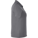 Right View of Grey Women's DADE Short Sleeve Polo plain
