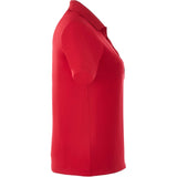 Right View of Red Women's DADE Short Sleeve Polo plain