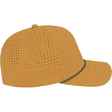 Right View of Tan Cap America Summit Perforated Cap with Rope plain