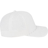 Right View of White Cap America Summit Perforated Cap with Rope plain