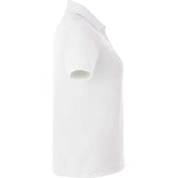Right View of White Women's DADE Short Sleeve Polo plain