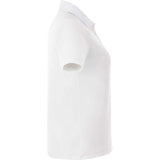 Right View of White Women's DADE Short Sleeve Polo plain