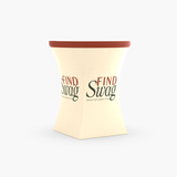 Custom round stretch-fit table cover for cocktail and reception tables