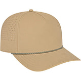 Tan Cap America Summit Perforated Cap with Rope plain