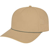 Tan Cap America Summit Perforated Cap with Rope plain