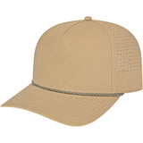 Tan Cap America Summit Perforated Cap with Rope plain