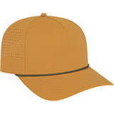 Tan Cap America Summit Perforated Cap with Rope plain