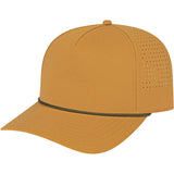 Tan Cap America Summit Perforated Cap with Rope plain