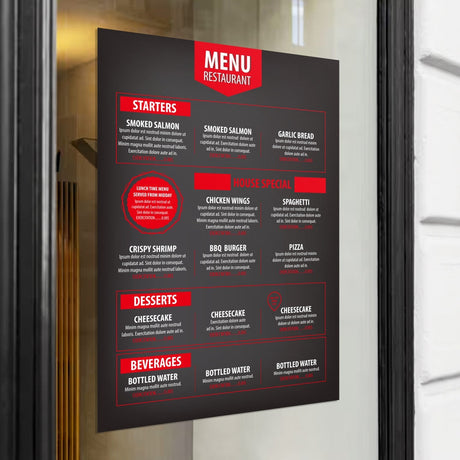 Window Cling — static cling window decal applied to glass