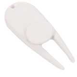White Divot Tool with Ball Marker plain